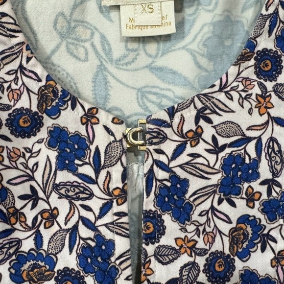 Shoshanna Odelia Floral Blouse Short Puff Sleeve Designer Womens Sz XS MSRP $320 - Picture 5 of 14